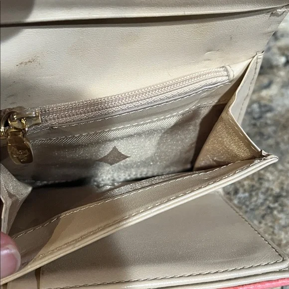 MCM Tri-Color Wallet in Pink, Cream, and Tan - Picture 11 of 12